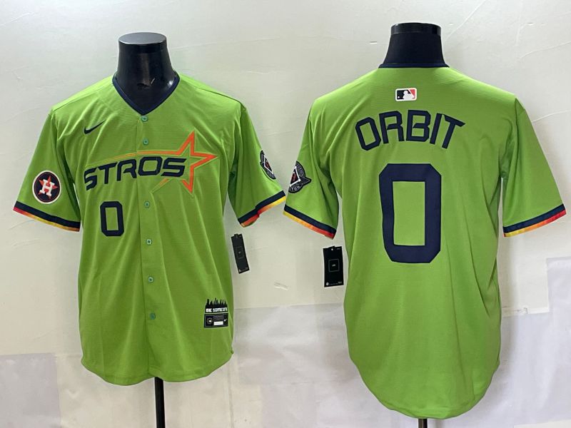 Men 2025 Houston Astros #0 Orbit Green Three generations Joint Name Nike MLB Jersey style 5->detroit tigers->MLB Jersey